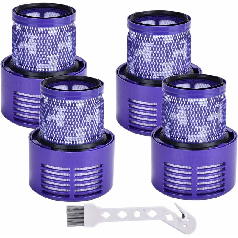 foto del prodotto zvd v10 filter for dyson, 4 pack washable replacement filter units for dyson v10 sv12 cyclone animal, absolute vacuum cleaner replacement part