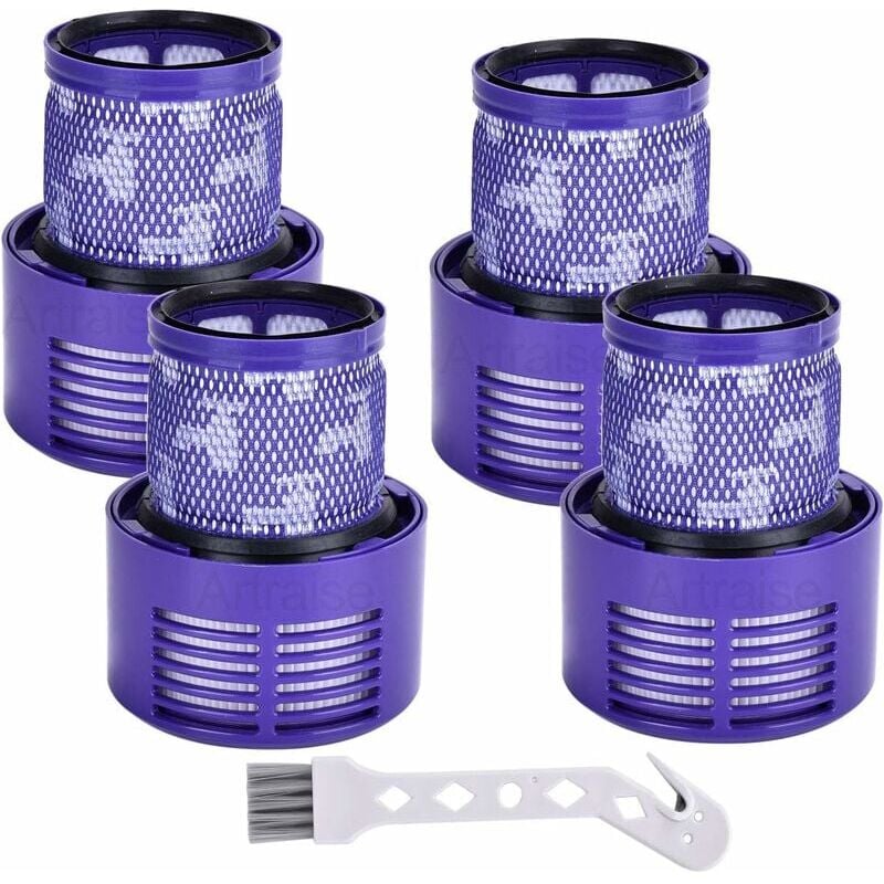 foto del prodotto zvd v10 filter for dyson, 4 pack washable replacement filter units for dyson v10 sv12 cyclone animal, absolute vacuum cleaner replacement part