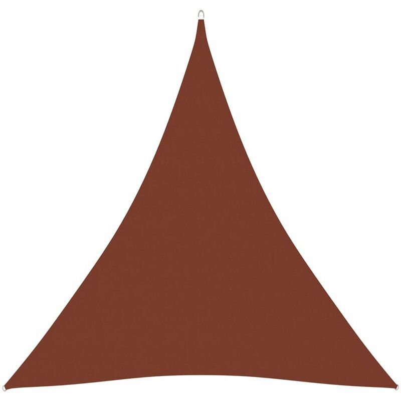 foto del prodotto zvd vela ombrellone tessuto oxford triangolare 3x3x3 m terracotta