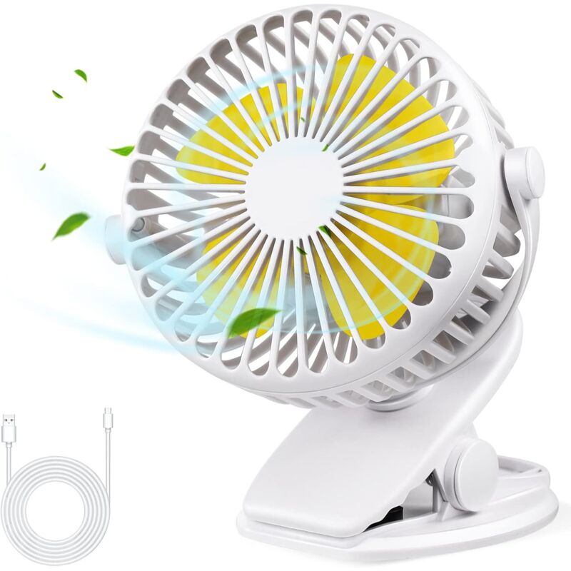 foto del prodotto zvd ventilatore usb silenzioso con batteria ricaricabile rotazione a 360 , 3 velocit 