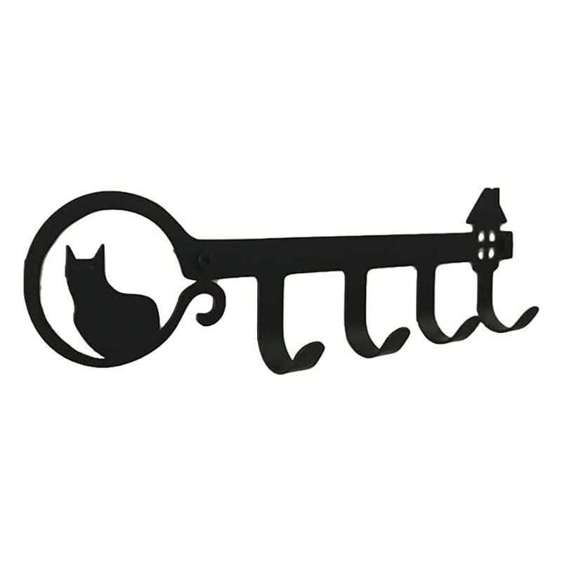 foto del prodotto zvd wall key holder, wall key rack, versatile key hook, wall hook with 4 hooks, for entrance, warehouse, living room, hallway, kitchen and office.