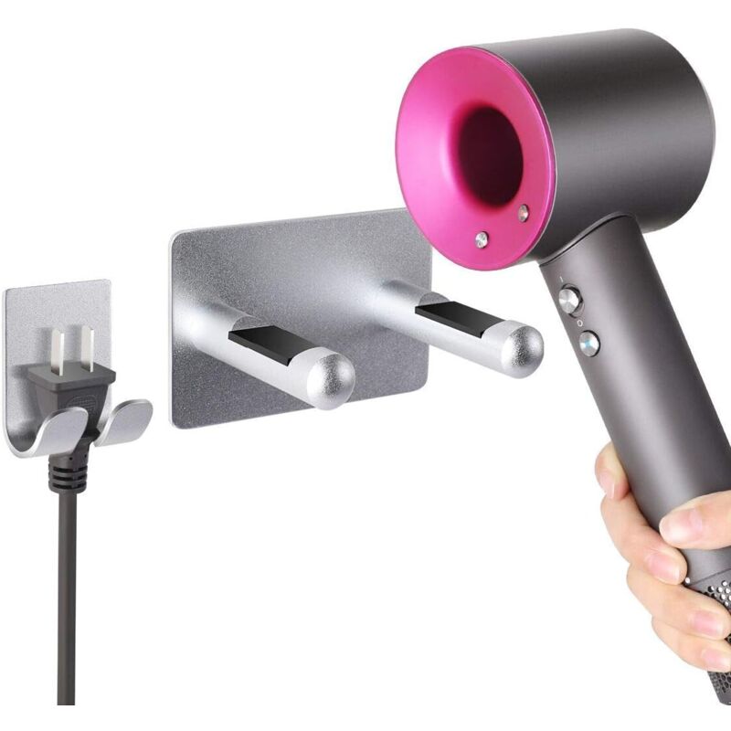 foto del prodotto zvd wall mounted hair dryer holder no drilling multifunctional bathroom washroom holder