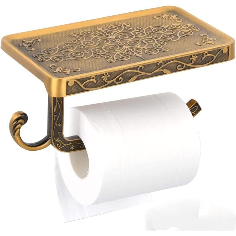foto del prodotto zvd wall mounted toilet paper holder toilet paper holder with phone shelf toilet paper holder retro vintage toilet paper holder toilet bathroom