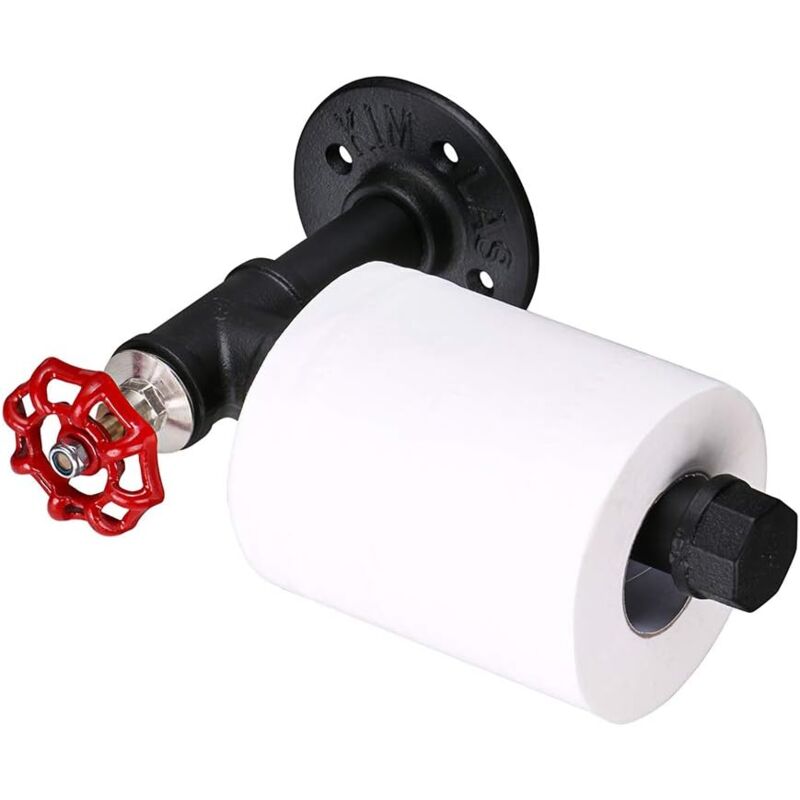 foto del prodotto zvd wall mounted toilet paper holder vintage and industrial style bathroom accessory