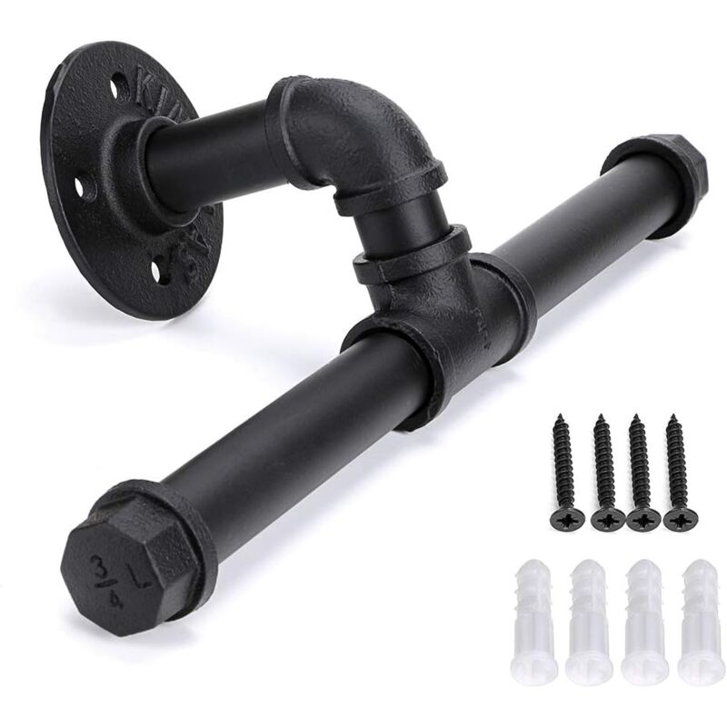 foto del prodotto zvd wall mounted toilet paper holder vintage and industrial style bathroom accessory