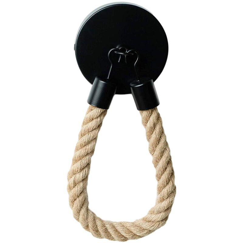 foto del prodotto zvd wall mounted toilet roll holder stainless steel and hemp rope wall mounted retro paper roll holder vintage toilet paper holder towel holder