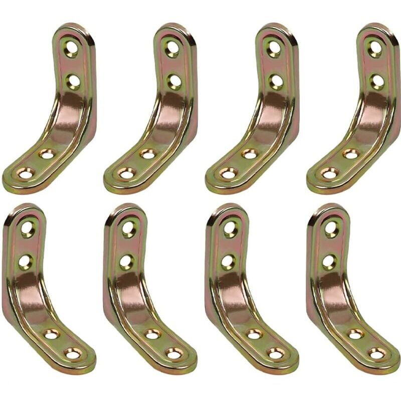 foto del prodotto zvd wall shelf bracket, 8 pieces 5cm 5cm metal shelf bracket, strong bearing capacity, for fixing and reinforcing tables, chairs, furniture,