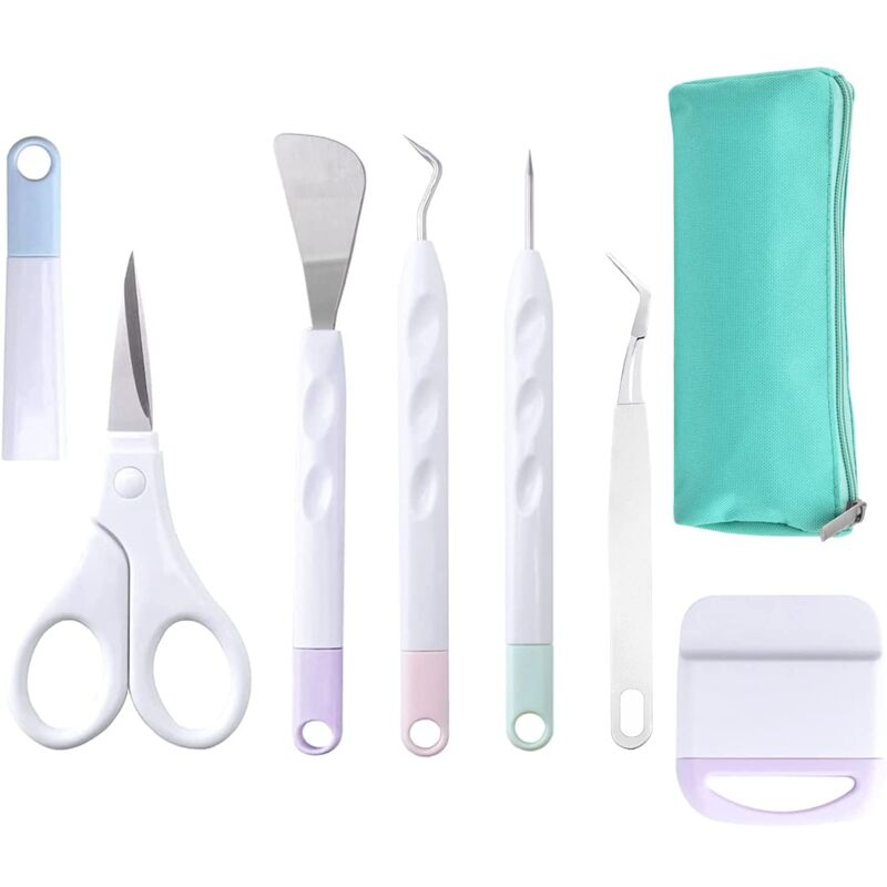 foto del prodotto zvd weeding tools vinyl weeding tool set tracing tool basic weeding tool set for scrapbooking, sketching 7 pieces 