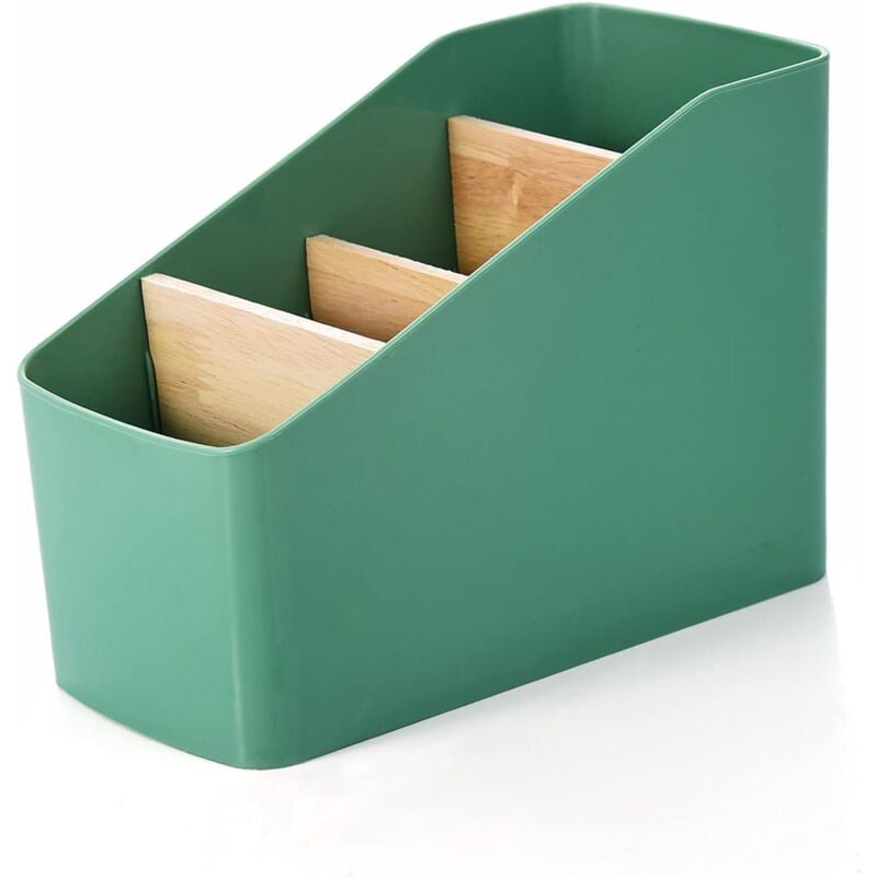 foto del prodotto zvd wooden desk storage box, versatile office supplies organizer, desk organizer storage, stationery storage box for pen, remote control, cosmetics