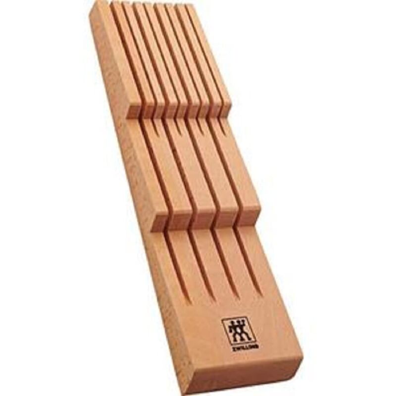 foto del prodotto zwilling portacoltelli per cassetti, cassetto 8 coltelli, 41 x 10,8 x 4,8 cm, legno marrone