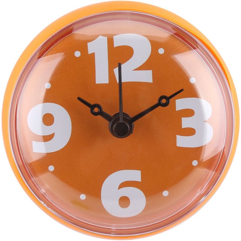 foto del prodotto zy eosnow impermeabile, ventosa, parete, finestra, specchio, bagno, doccia, orologio, accessori per il bagno, arancione