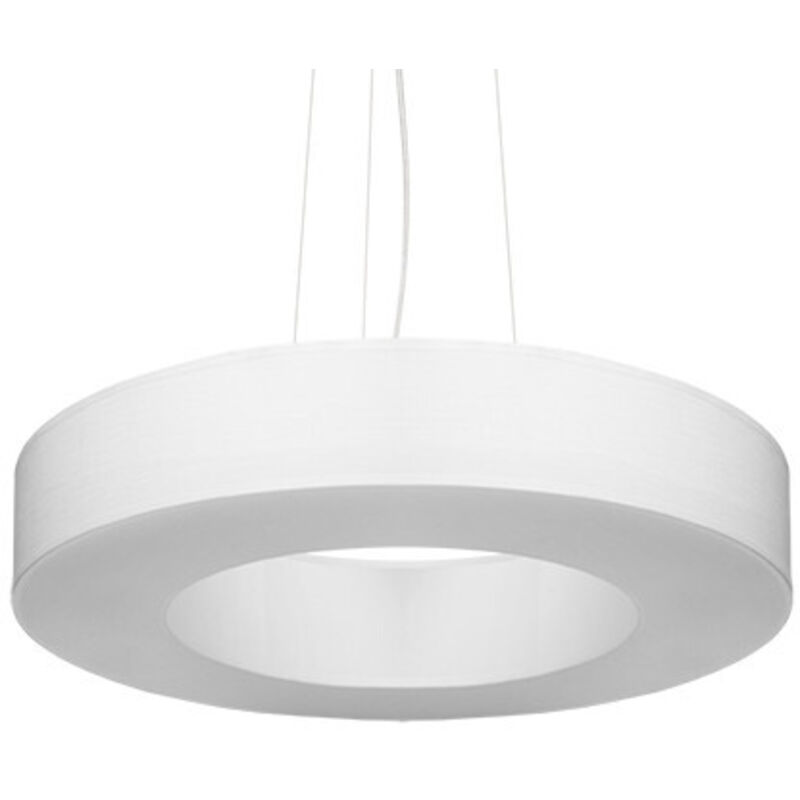 foto del prodotto zylindrische pendelleuchte wei 50cm e27 lampadario cilindrico bianco 50cm e27