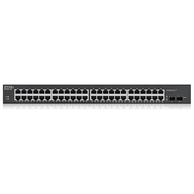 foto del prodotto zyxel gs1900-48hpv2 switch gestito l2 gigabit ethernet 10-100-1000 supporto power over ethernet nero