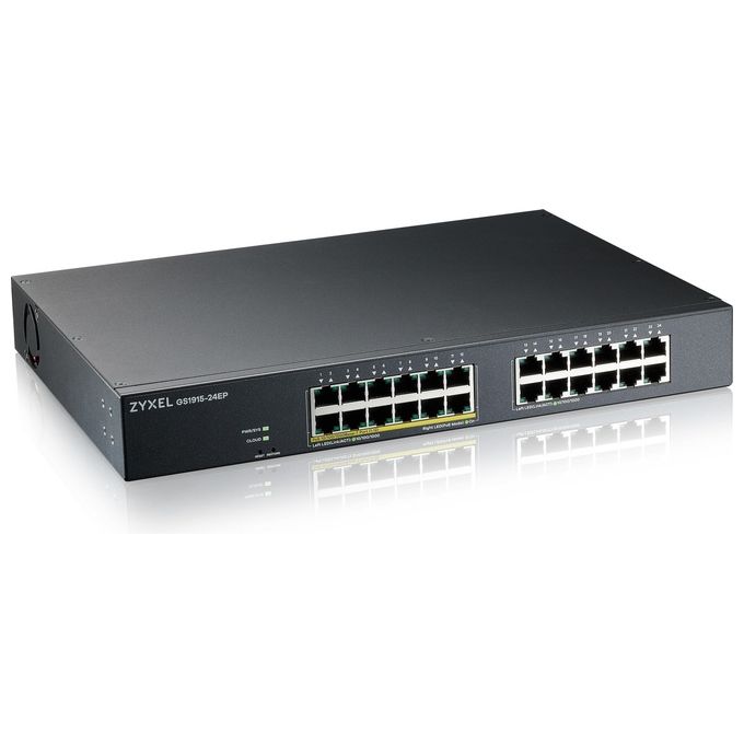 foto del prodotto zyxel gs1915-24ep gestito l2 gigabit ethernet 10-100-1000 supporto power over ethernet 1u nero