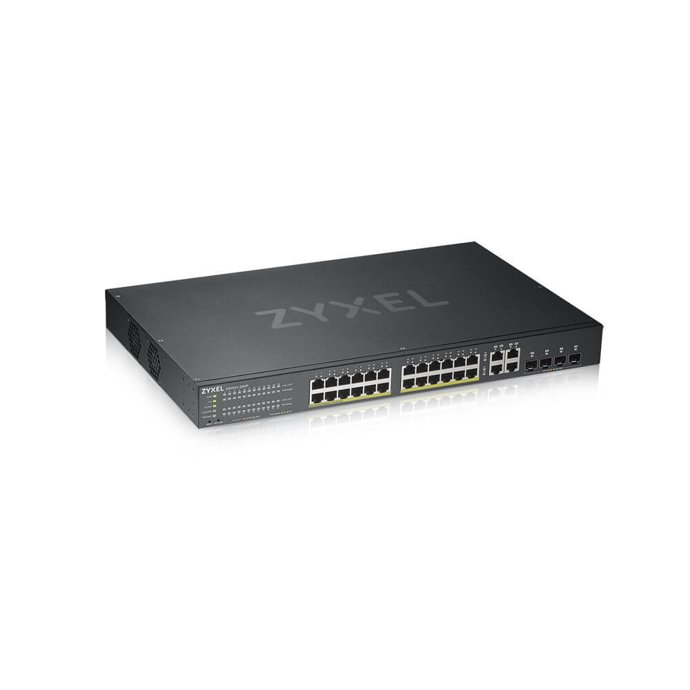 foto del prodotto zyxel gs1920 24hpv2 gestito gigabit ethernet 10 100 1000 supporto power over ethernet poe nero