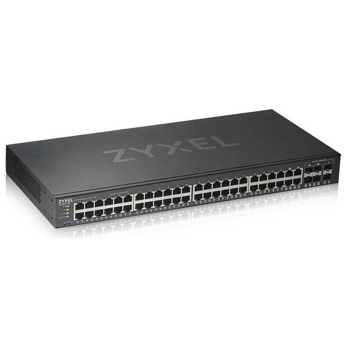 foto del prodotto zyxel gs1920-48v2 switch intelligente 48 x 10-100-1000 + 4 x combo gigabit sfp + 2 x gigabit sfp montabile su rack