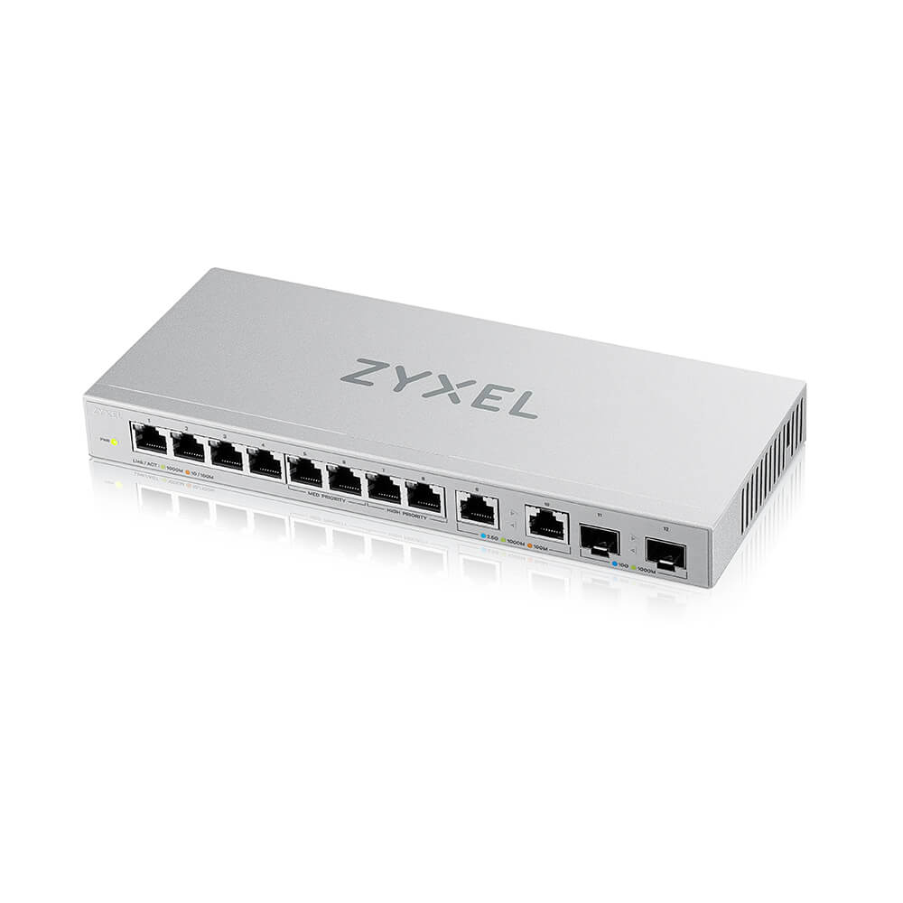 foto del prodotto zyxel xgs1010 12 zz0102f switch di rete non gestito gigabit ethernet 10 100 1000 grigio
