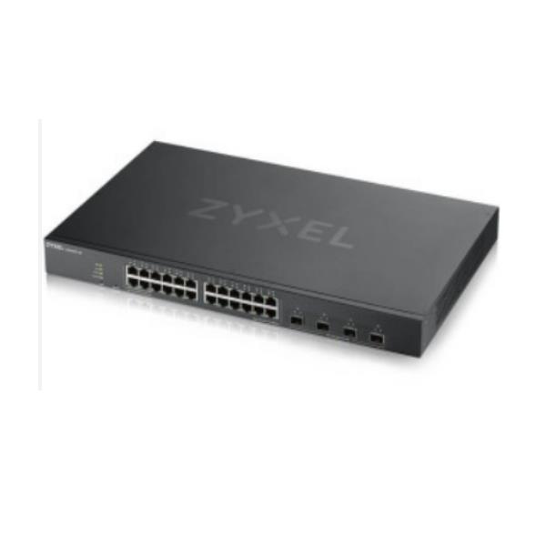 foto del prodotto zyxel xgs2220 30hp gestito l3 gigabit ethernet 10 100 1000 supporto power over ethernet poe nero