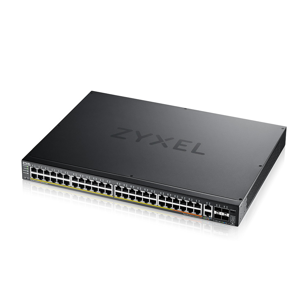 foto del prodotto zyxel xgs2220 54fp gestito l3 gigabit ethernet 10 100 1000 supporto power over ethernet poe 