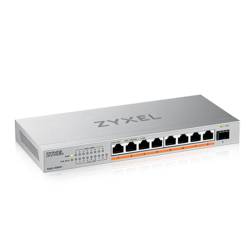 foto del prodotto zyxel xmg 108hp non gestito 2.5g ethernet 100 1000 2500 supporto power over ethernet poe 