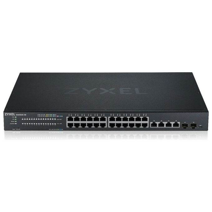 foto del prodotto zyxel xmg1930 30 switch gestito l3 2.5g ethernet 100 1000 2500 nero