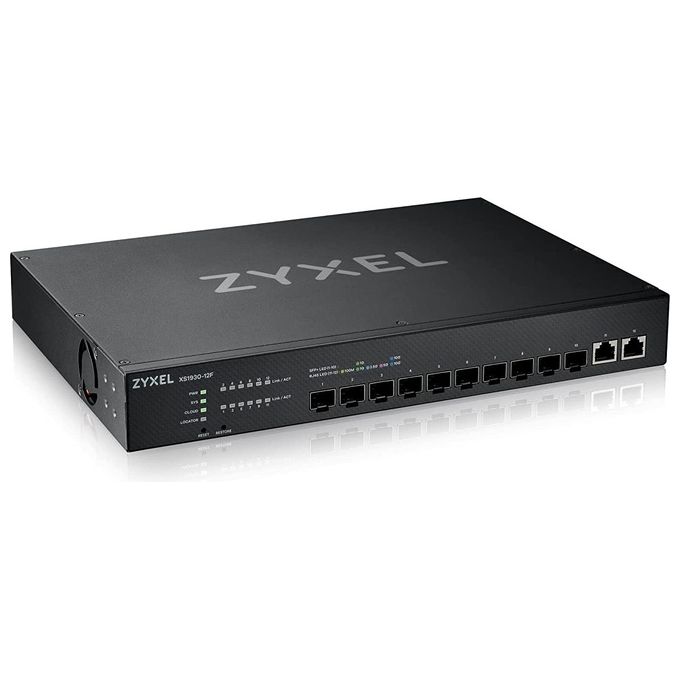 foto del prodotto zyxel xs1930 12f zz0101f switch di rete gestito l2 l3 10g ethernet 100 1000 10000 nero