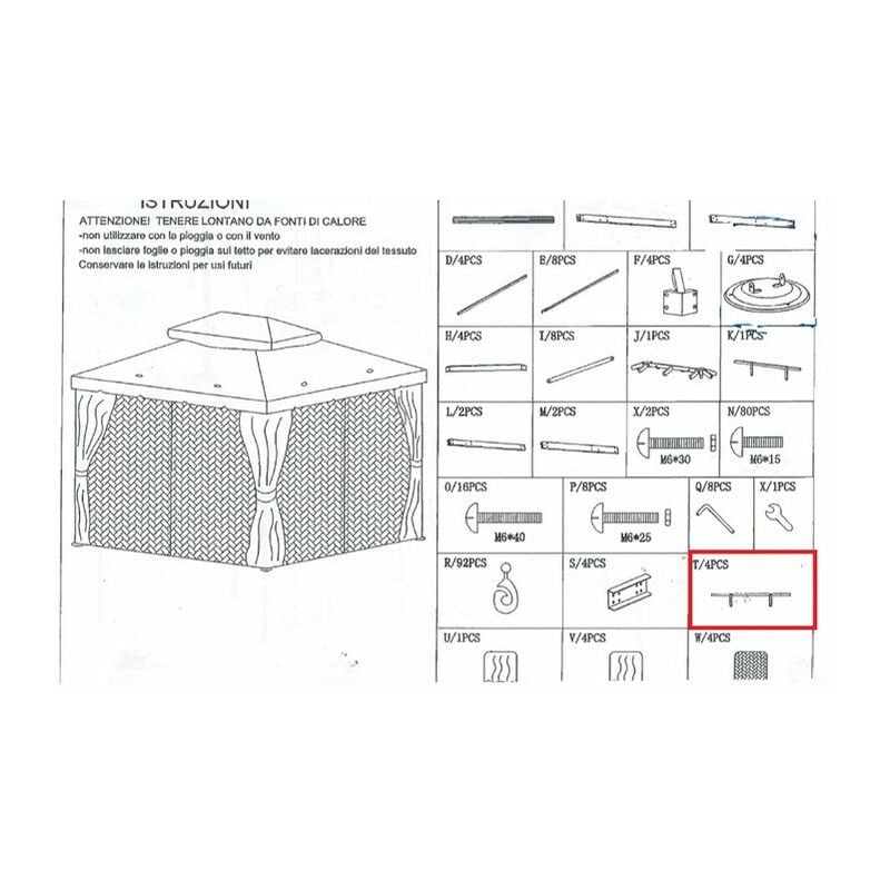 foto del prodotto zz particolare t x gazebo adventure magnum 3,6x4,8